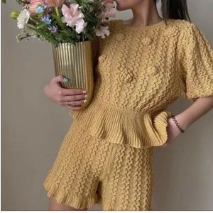 Bloggers favorite zara crochet knit set